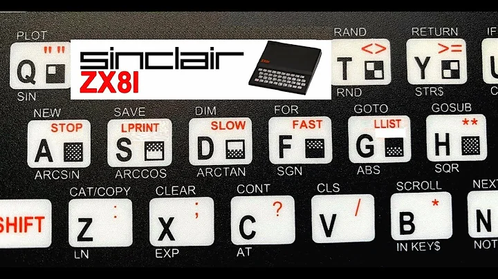 Sinclair ZX81 - Timex 1000 - Keyboard membrane replacement.