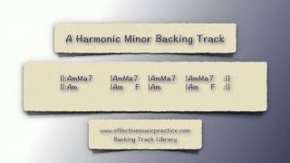 Video thumbnail of "A Harmonic Minor Backing Track"