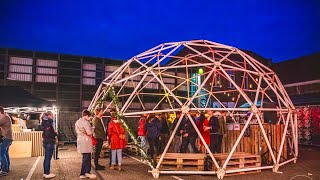 Building a Geodesic Dome with Cardboard Tubes and Laser Cut Connectors