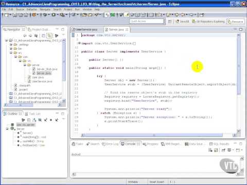 VTC Player   Advanced Java Programming Java SE 7, Writing the Server