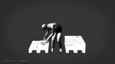 3D animation showing ergonomic instructions - behind the scene