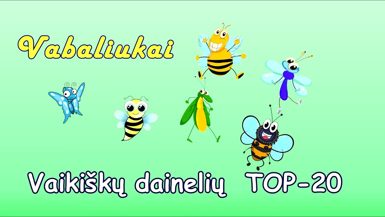 ✨️Muzika vaikams TOP-20 I 🐜🐞🪲🦗🦋 Vabaliukai