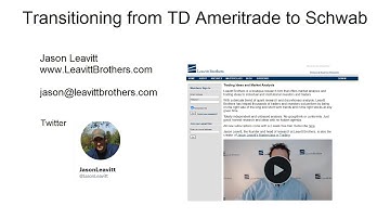 Transitioning from TD Ameritrade to Schwab