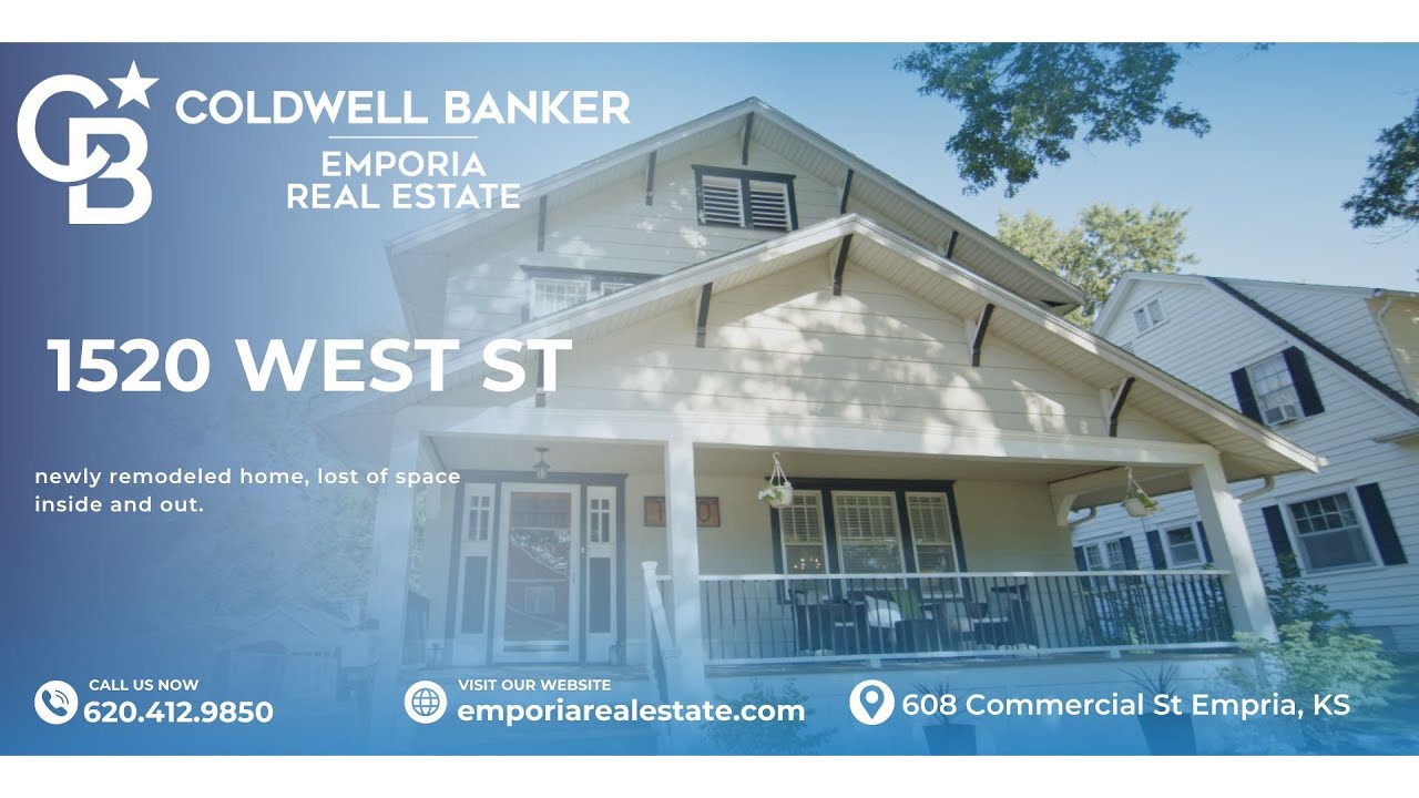 newly remodeled home// 1520 West St//5 bed 2.5 bath// lots of space//Coldwell Banker Emporia