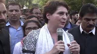 Peace March: Smt. Priyanka Gandhi Vadra addresses Party Worker in Delhi