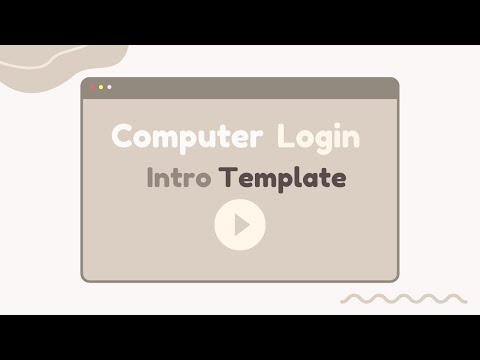 Free Intro Template | Computer Login Aesthetic