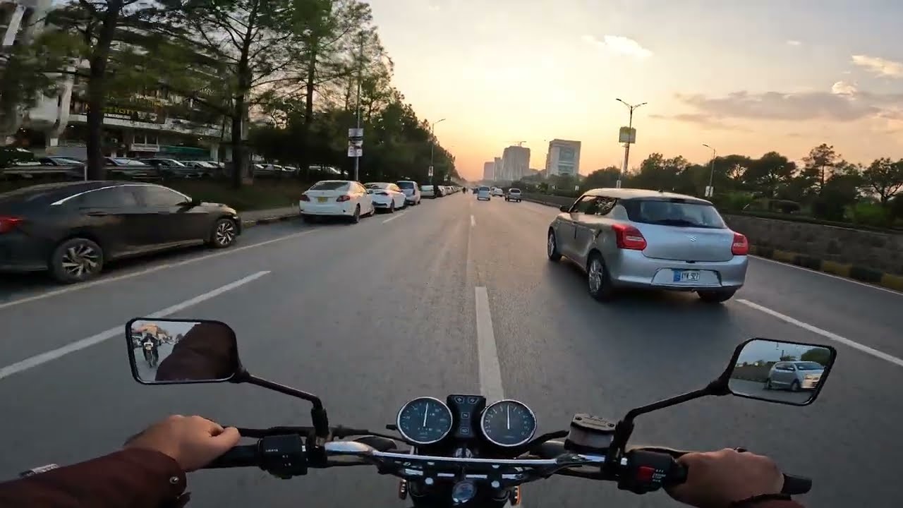 Magical Evening Bike 4K POV Ride | GoPro Drive | Streets Of Pakistan 🇵🇰 | Jinnah Avenue ISB | 2022