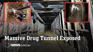 US releases footage of ‘sophisticated’ Mexico drug tunnel