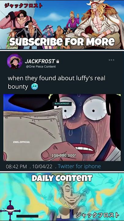 When They Find Out Luffy Bounty 🥶🔥 #shorts