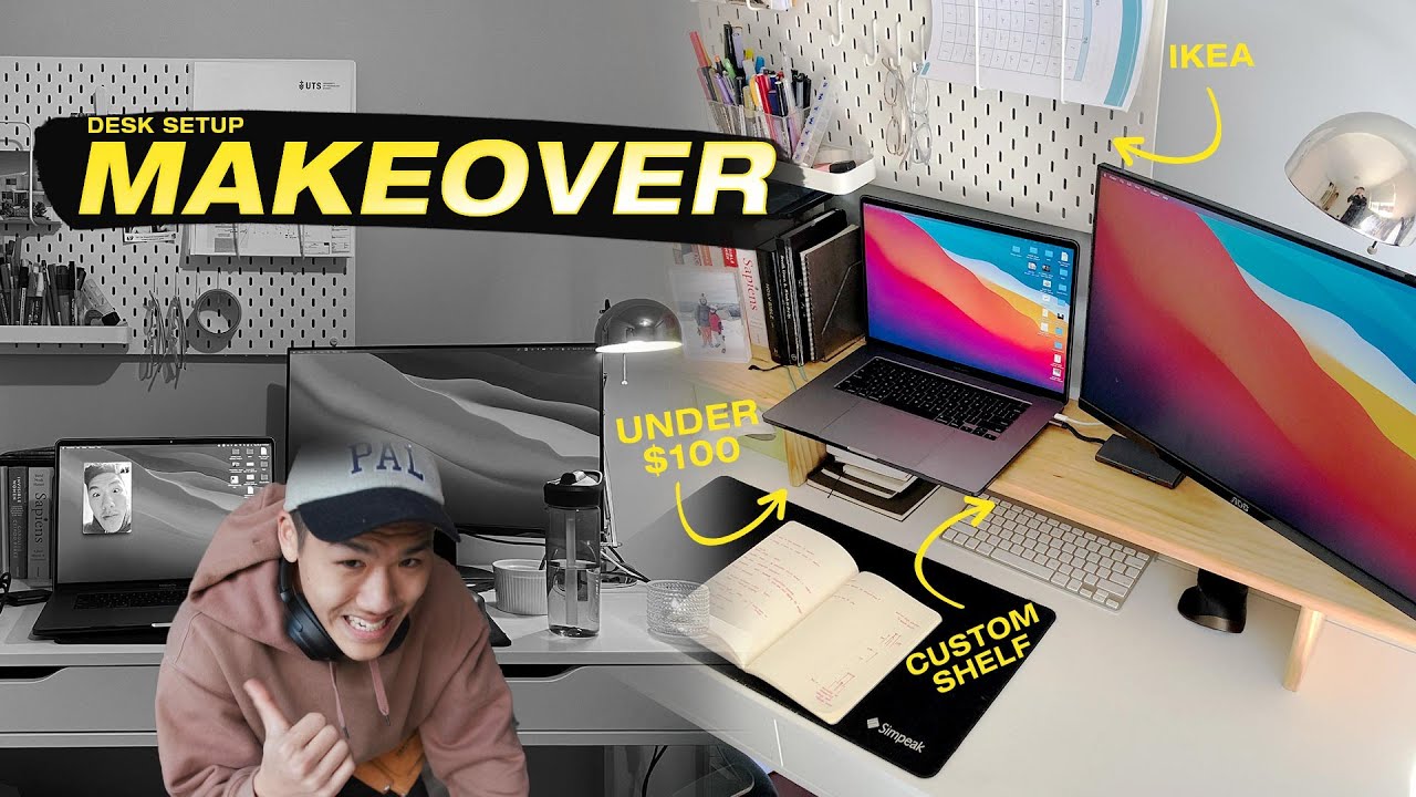 Up...grading Girlfriend's Desk Setup - UNDER $100 Makeover