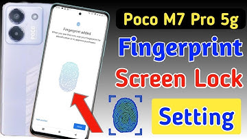 Poco m7 Pro 5g fingerprint screen lock | fingerprint lock setting in Poco m7 Pro | Poco pattern lock