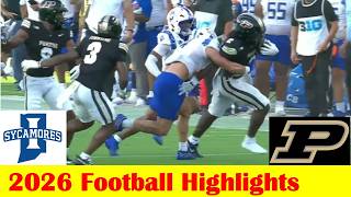 Indiana State vs Purdue Football Game Highlights 9 4 2026