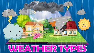 KIDS LEARN WEATHER | Snow Wind Rain Fog TORNADO 🌤️🌪️🌈🌦️⛈️🌧️☔