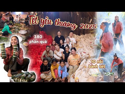 HEN, along with her family, packaged 400 "Loving Sticky Rice Cakes" to send to needy people in Da...