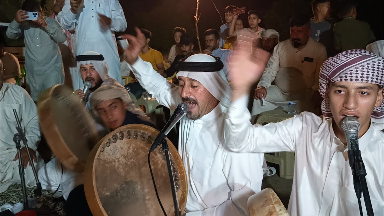 المداح سعد الشاماني عتابة حززززينة + مديح حررربي في قريه السلام دار المرحوم (حاتم الوضحة)