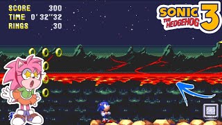 sonic 3 A.I.R android (Lava Reef Out Side View mod) gameplay