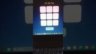 A mini JavaScript project -- Tic Tac Toe Game...❤️