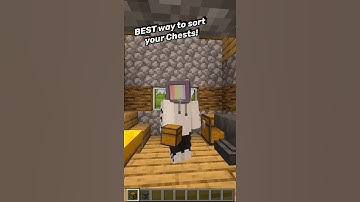 The BEST Way to Organise your Chest in Minecraft! #shorts