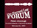 Peter Jennings at The Harvard Law Forum (1985)