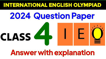 ENGLISH Olympiad class 4 | SOF IEO CLASS 4 | IEO OLYMPIAD CLASS 4 | IEO class 4 | #olympiad