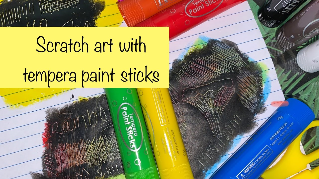 How to make art journal background with tempera paint sticks 