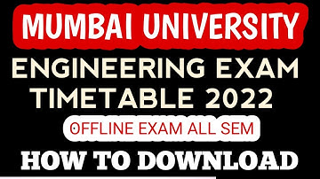 Engineering Offline Exam Timetable released 2022|Mumbai university|Mcq & subjective