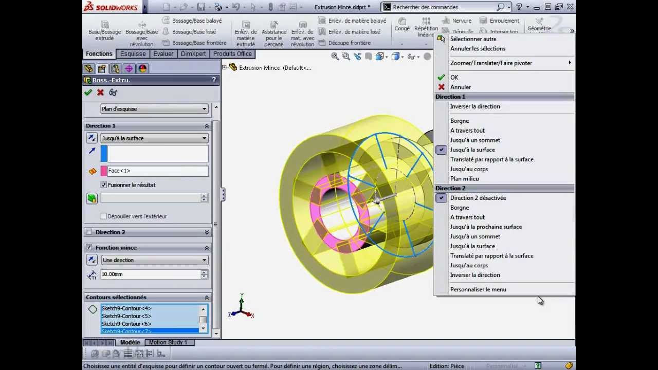 Tuto SOLIDWORKS - Amélioration de la fonction Extrusion mince - YouTube