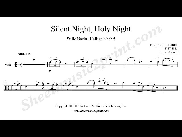 Silent Night - Viola - YouTube