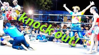 ทองกวาวราชาน็อคเอาท์ Knock out! TongKwao(Germany) VS NongPun(Thai)! ムエタイ国際戦！ Muay Thai Fight!