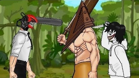 Chainsaw Man vs Pyramid Head/ Chainsaw Man vs Jeff The Killer - Drawing Cartoons 2