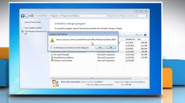 How to uninstall Microsoft® Office 2003 from Windows® 7