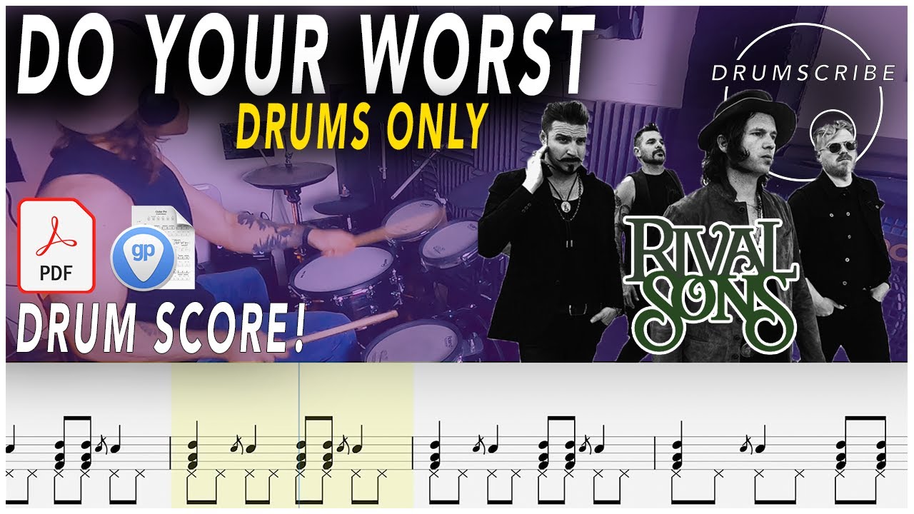 Do Your Worst (DRUMS ONLY) Rival Sons DRUM SCORE Sheet Music Play