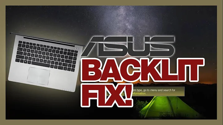 2022 ASUS laptops keyboard back light fix (after Windows 10 update) (STILL WORKING!!!)