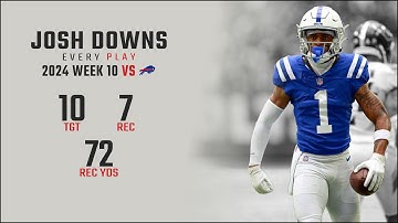 Josh Downs Week 10 Replay: Every Target and Catch vs Buffalo Bills