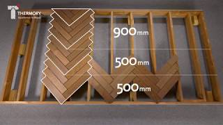 Herringbone by Thermory  modular ash decking installation video