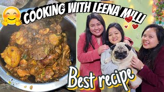 Finally cooking with best food vlogger of Assam 💕@LeenaMili // Best day ever