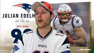 Rugby Player Reacts to JULIAN EDELMAN (WR, Patriots) #90 NFL's Top 100 Players of 2019!