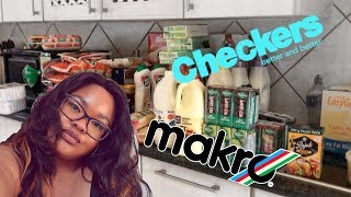 MAKRO \& CHECKERS HAUL 😝 👆♡ Nicole Khumalo ♡ South African Youtuber