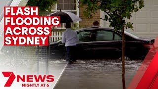 Flash flooding across Sydney as storm hits | 7NEWS