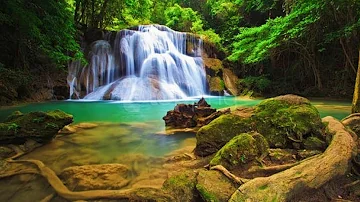 60 minutes of relaxing sounds featuring beautiful water falls and soft instrumental music.