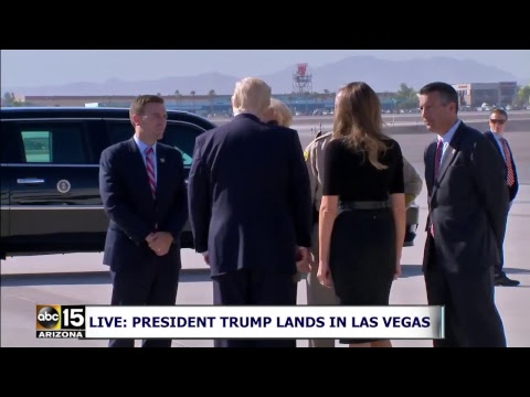 LIVE: President Trump lands in Las Vegas