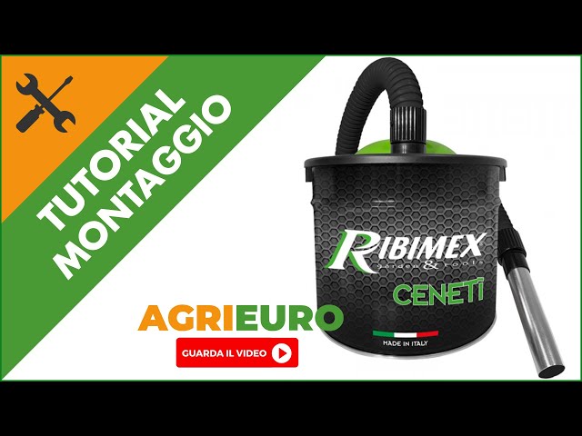 Aspiracenere piccolo a bidone RIBIMEX Ceneti 15L: montaggio 