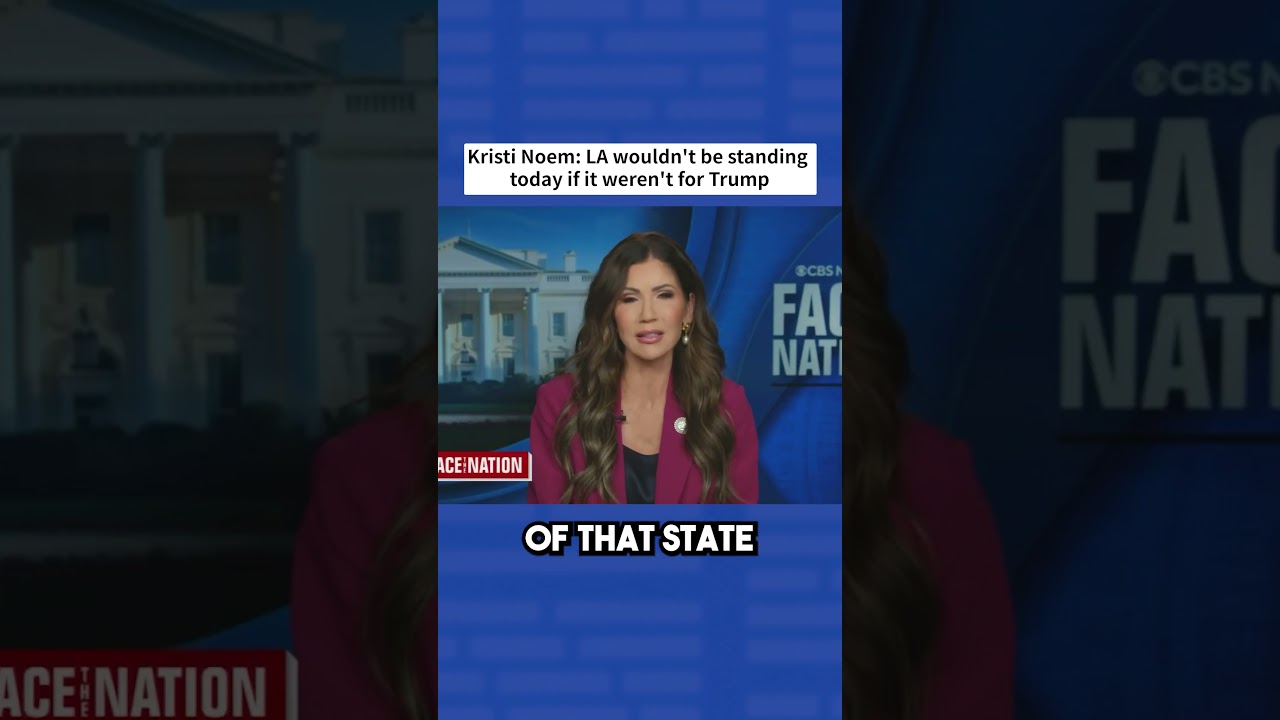 Krist Noem: LA should be THANKFUL to Trump! #shorts