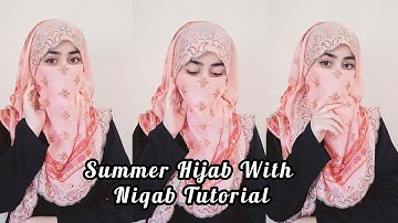 Summer Hijab with Niqab Tutorial || Hijab Style || Full Coverage Niqab Tutorial || zainab__