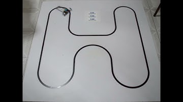 Seguidor de línea de 6 sensores, demostración funcional.