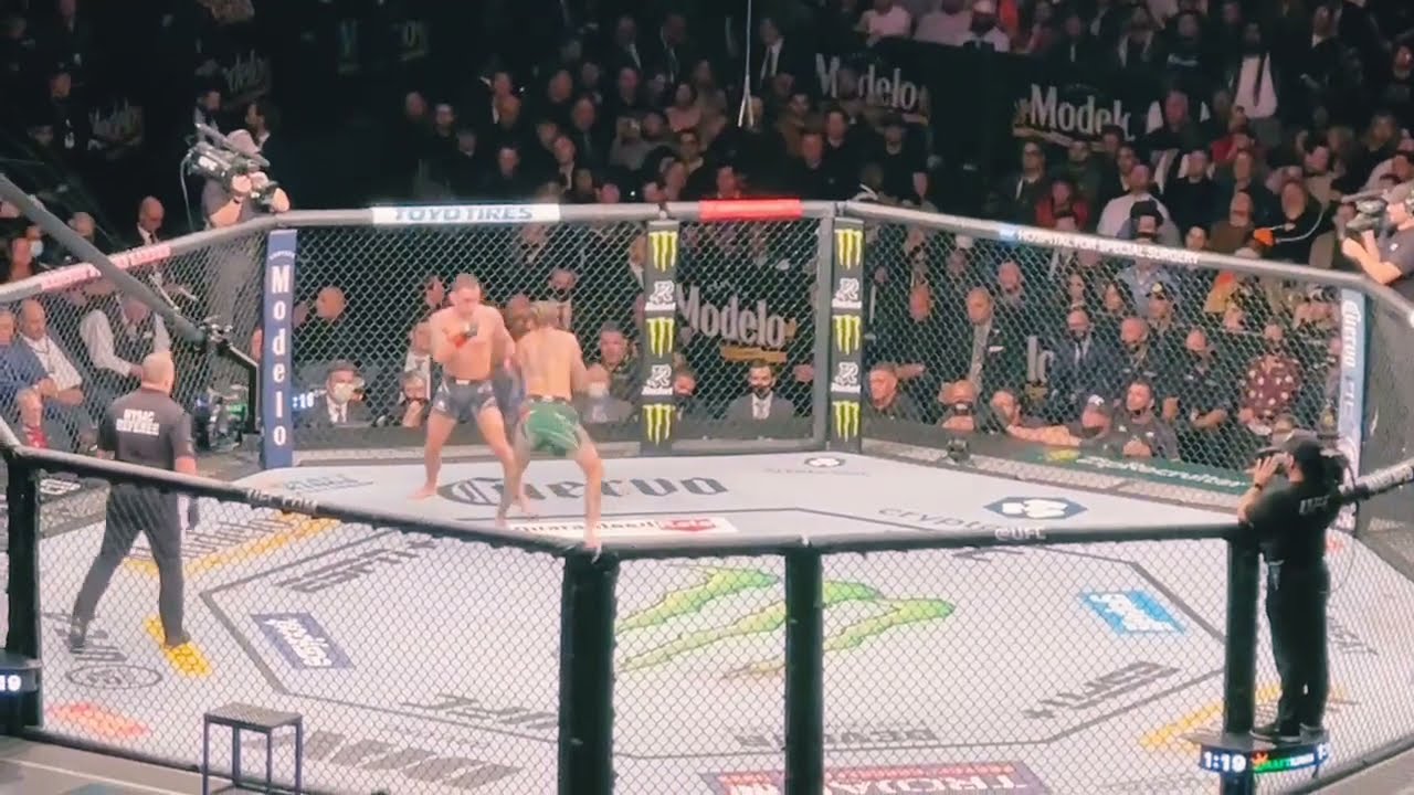 Frankie Edgar Vs Marlon Vera Front kick Ko Crowd Reaction UFC 268