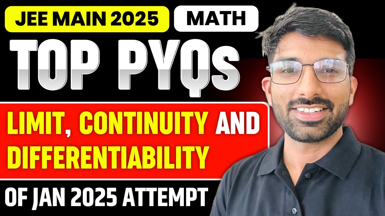 🔴 LIVE: 3D -limit continuity and Differentiability JEE Mains 2025 PYQs ...