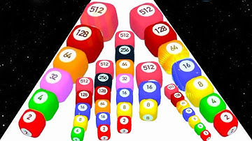 2048 Rush 3D Number Puzzle Game - Satisfying (NOOB vs PRO vs HACKER) Mobile Game