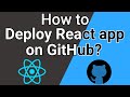 How to Deploy React app on GitHub?