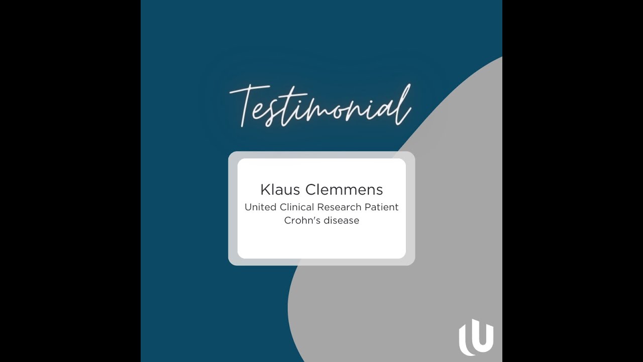 United Clinical Research Testimonial Klaus Clemmens, Crohn's disease